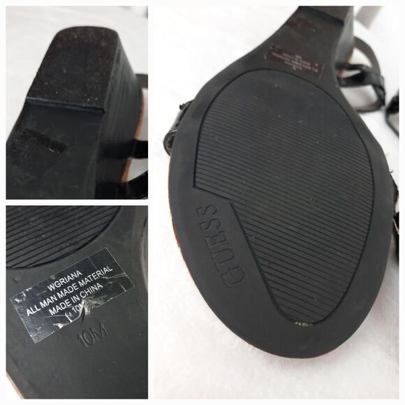 Guess Women's Black Strappy Sandals - Picture 7 of 8